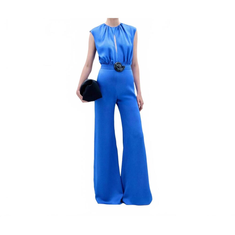 NEW SILVIA TCHERASSI noel jumpsuit in royal blue
